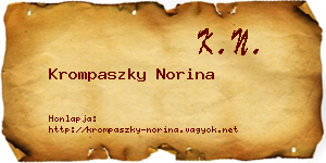 Krompaszky Norina névjegykártya